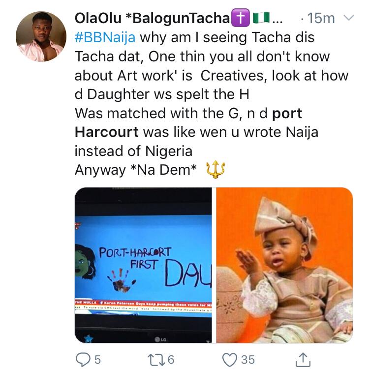 BBNaija: Tacha Trolled On Hard Over Her Inability To Spell Port Harcourt And Daughter