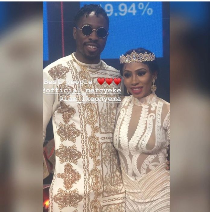 BBNaija: Mercy And Ike Looking Hot As They Share Kiss In Matching Outfits