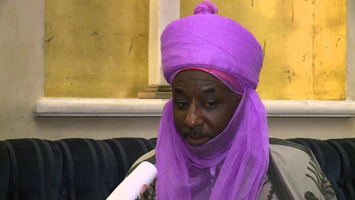 Watch Moment Police Helicopter Whisks Sanusi Away From Town He Was Exiled To
