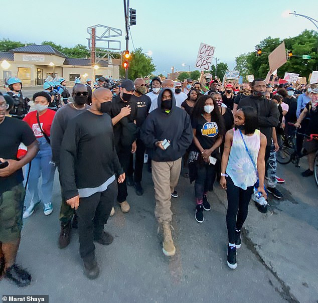 Kanye West Joins Protesters In Cicago After Donating $2m To Families Of Geroge Floyd, Breonna Taylor And Ahmaud Arbery