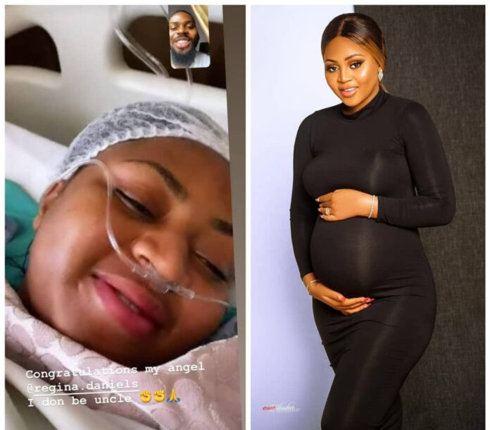 Regina Daniels and husband, Ned Nwoko, welcome first child