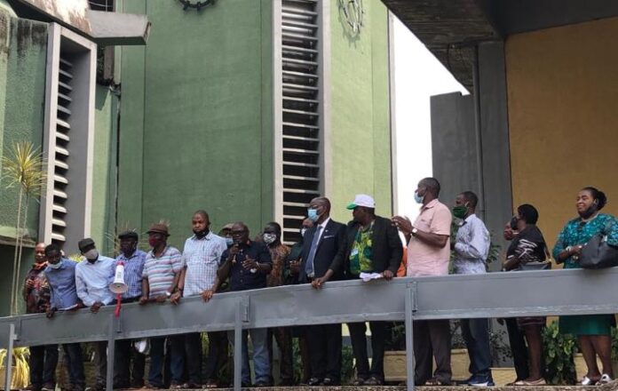 Sacked UNILAG VC Leads Workers' Protest And Heads For Court