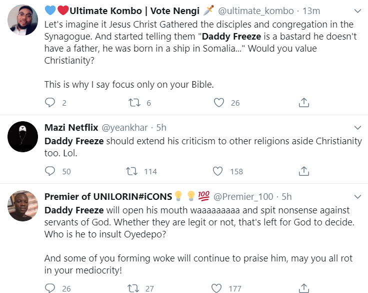 Nigerians Blast Pastor Ibiyeomie For Threatening To Kill Daddy Freeze Over Bishop Oyedepo