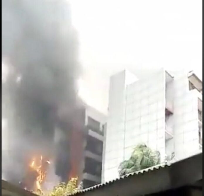 BREAKING NEWS: Nigeria Ports Authority HQ On Fire In Apapa Lagos
