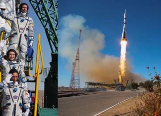 Russian Acting Crew Blast Off To Make First Movie In Space